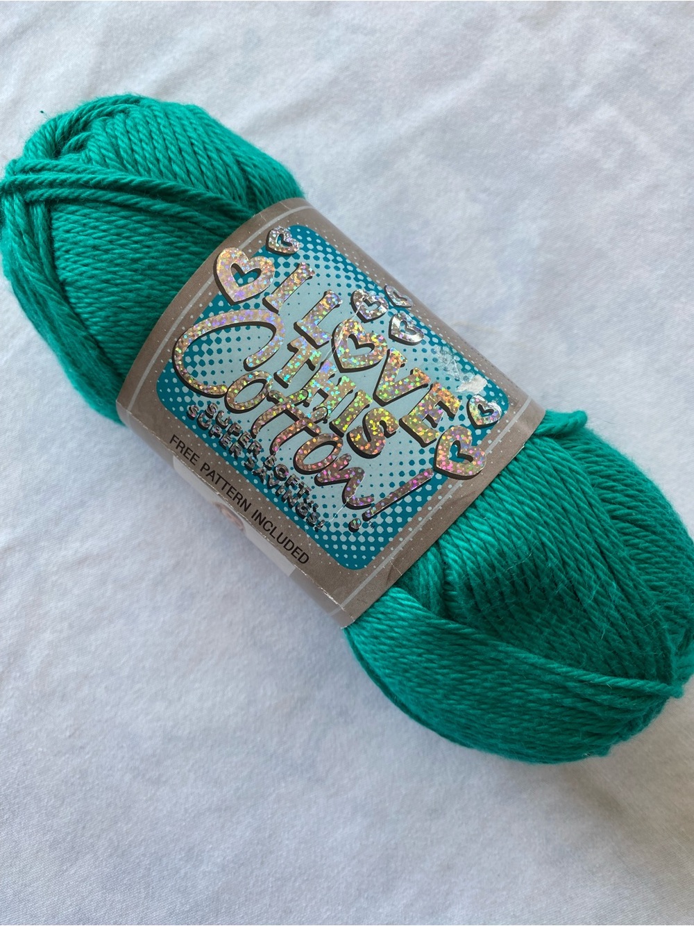 I Love This Yarn Cotton Bright Teal Yarn